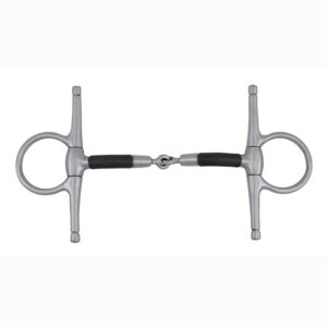 FG Clinician Full Cheek Pinchless Snaffle With Rubber Covered Bars/FG Clínico Full Cheek Pinchless Snaffle con barras cubiertas de goma