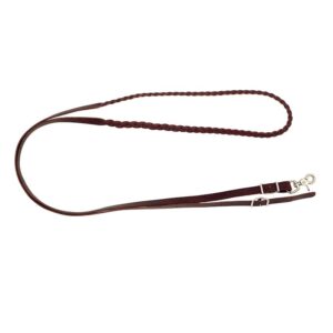 5/8” x 8’ - Latigo 3 Plait Leather Roping Reins/5/8” x 8' - Latigo 3 Riendas de cuerda de cuero trenzado