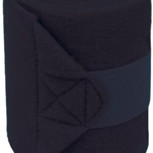 Mustang Manufacturing Polo Wraps - Set of 4, Black and white/ Mustang Manufacturing Polo Wraps - Juego de 4, blanco y negro